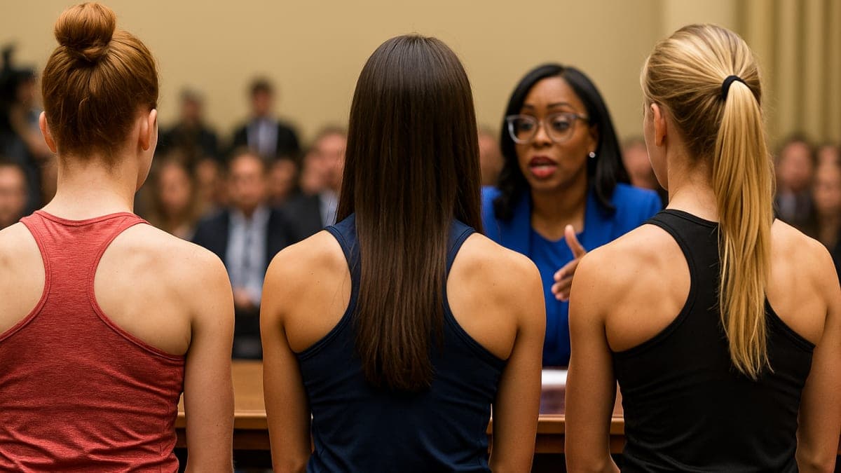 Atlet wanita menjelaskan percakapan mereka dengan Jasmine Crockett di sidang yang kacau