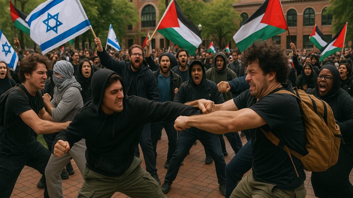 Pertempuran liar pecah ketika massa anti-Israel menguasai kampus perguruan tinggi NYC lainnya