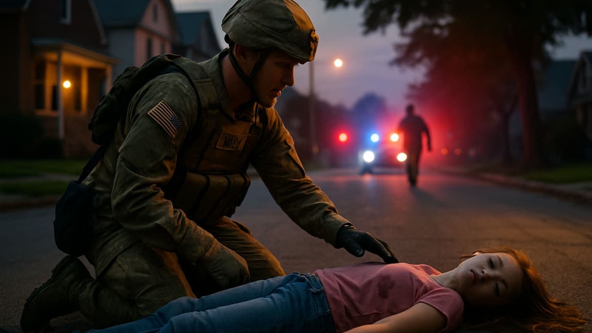 Medis tentara berlari untuk menyelamatkan gadis yang ditembak di jalan — lalu penembak itu kembali