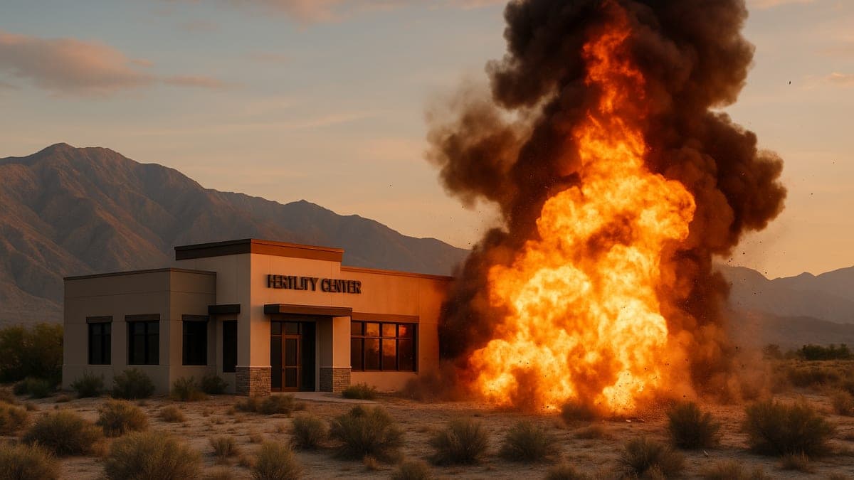 Ledakan membunuh setidaknya satu orang di luar pusat kesuburan Palm Springs