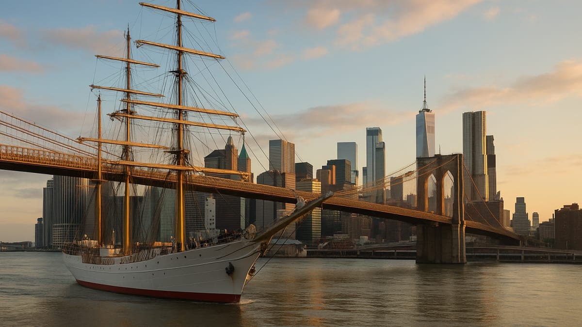 Kapal yang Menabrak Jembatan Brooklyn sedang dalam Perjalanan Transkontinental Tahunan untuk Menandai Penyelesaian Pelatihan Kadet