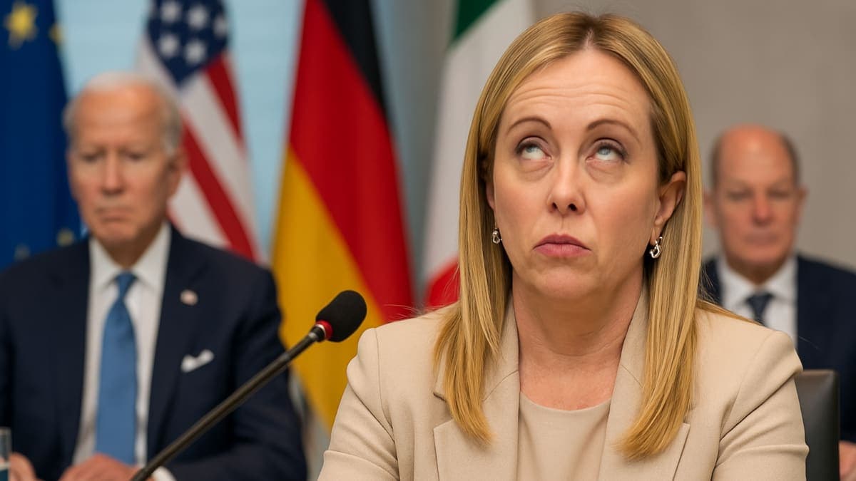 Meloni tertangkap memberikan 'gerakan mata menggelinding seabad ini' selama pertemuan G7 berisiko tinggi